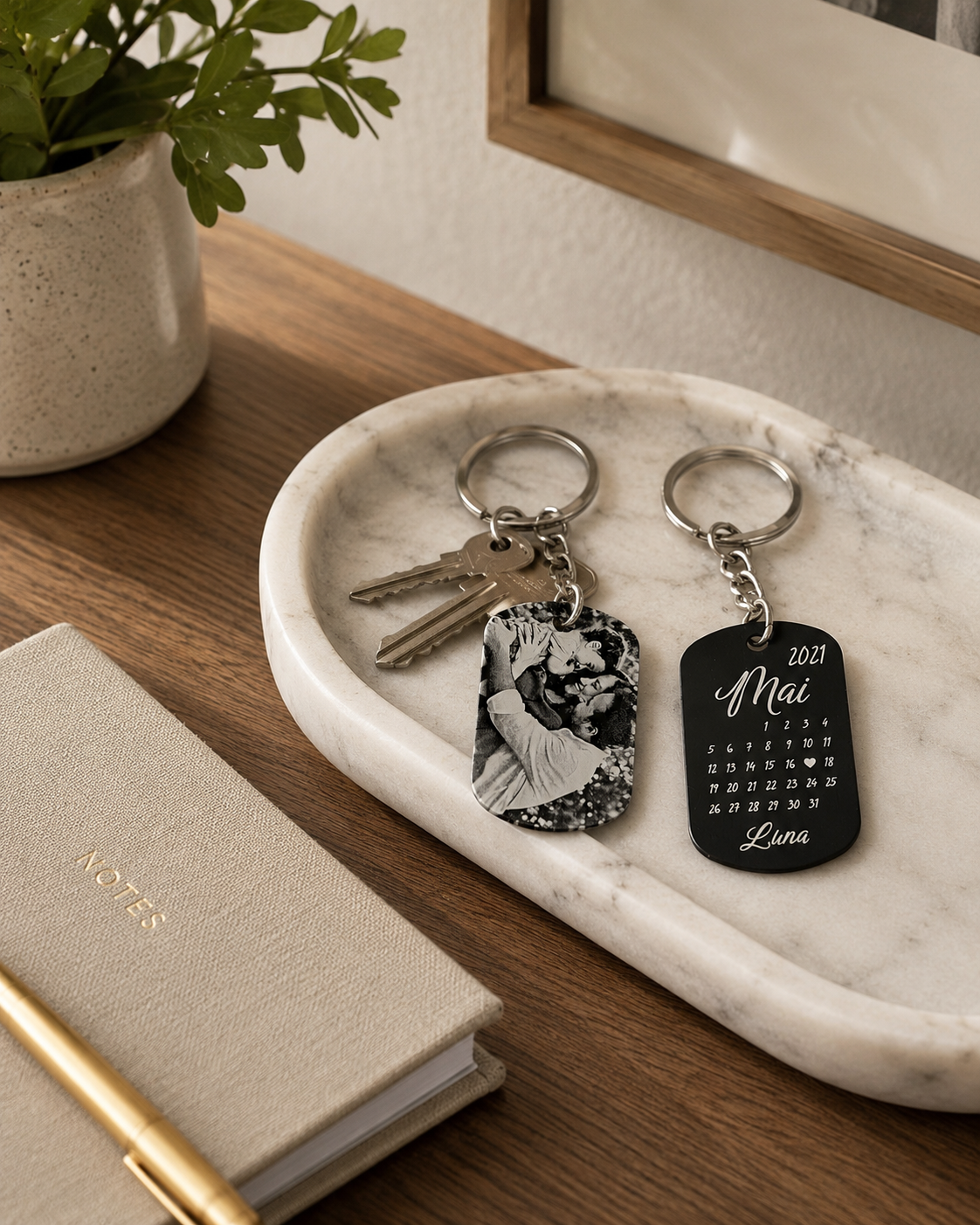 Personalisierte Aluminium-Marke mit Gravur