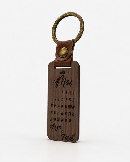 Personalisierter Holz-Anhänger mit Gravur